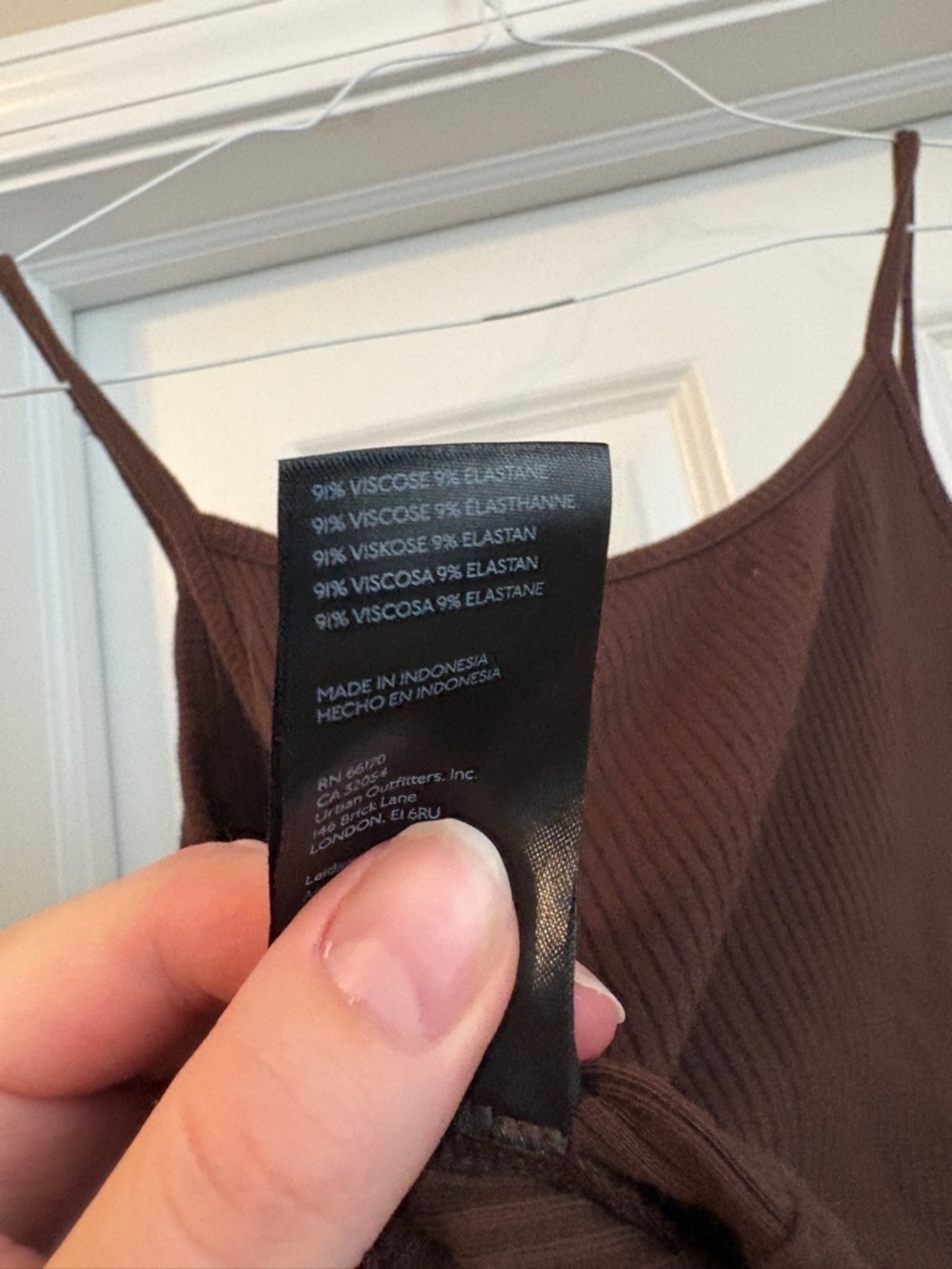 Urban Outfitters Ribbed Cropped Tank Brown Women’s Large Going Out Party Baddie - Picture 5 of 5